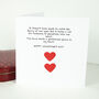 Personalised Valentine Card With Hearts And Words, thumbnail 1 of 4