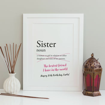 Personalised Sister Dictionary Print, 3 of 4