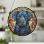 Labrador Black Stained Glass Effect Suncatcher, thumbnail 4 of 6