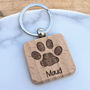Personalised Pawprint Square Keyring, thumbnail 1 of 4