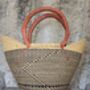 Natural And Green Handwoven Market Basket, thumbnail 2 of 5