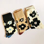 Personalised Poppy Floral Three Pairs Of Socks In A Box, thumbnail 6 of 9