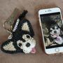 Personalised Crochet Dog Face Keyring Letterbox Gift, thumbnail 2 of 12
