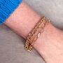 Jax Multi Layered Chain Gold Plated Bracelet, thumbnail 1 of 4