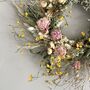Wild Meadow Pink And Yellow Dried Flower Wreath, thumbnail 8 of 9