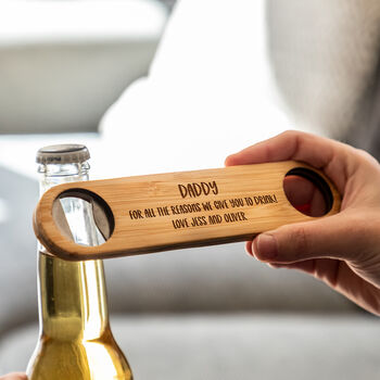 Personalised Bottle Opener Reasons I Give You To Drink, 2 of 6