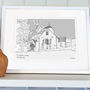 Personalised Wedding Or Christening Venue Portrait, thumbnail 9 of 11