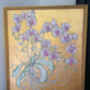 Golden Orchid Watercolour And Gilt Painting, thumbnail 2 of 8