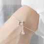 Sterling Silver Cat Bracelet With Hanging Bell Charm, thumbnail 2 of 6