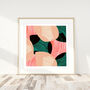 Green And Pink Abstract Shells Art Print, thumbnail 1 of 7
