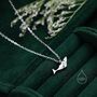 Whale Pendant Necklace In Sterling Silver, thumbnail 3 of 10