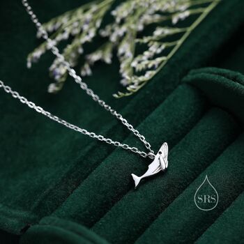 Whale Pendant Necklace In Sterling Silver, 3 of 10