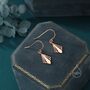 Sterling Silver Art Deco Inspired Small Rhombus Drop Earrings, thumbnail 5 of 11