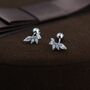 Marquise Cluster Cz Screwback Earrings, thumbnail 3 of 12