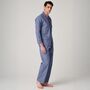 Men's 'Navy Paisley' Crisp Cotton Pyjama Set, thumbnail 2 of 4