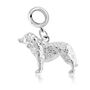 Border Collie Charm Sterling Silver, thumbnail 3 of 11