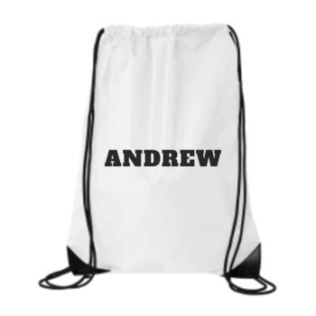Personalised Zip Up Drawstring Gym Bag, 4 of 4