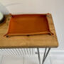 Personalised Rectangle Tan Leather Desk Tray, thumbnail 10 of 12