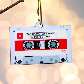 Personalised Cassette Christmas Tree Decoration, 3 of 5