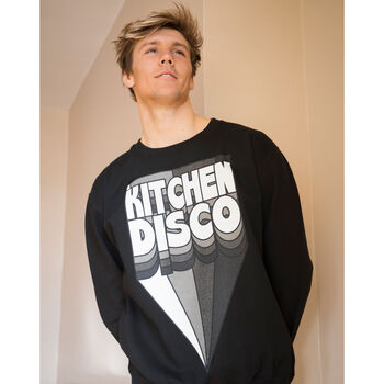 Kitchen Disco Men's Slogan Sweatshirt, 3 of 5