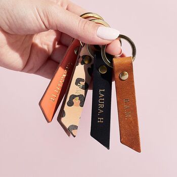 Personalised Leather Keyring, 2 of 10