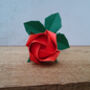 Origami Paper Rose With Leaves, Anniversary Gift, thumbnail 9 of 11