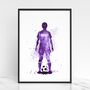 Personalised Girl Footballer Splatter Print, thumbnail 3 of 3