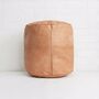 Moroccan Leather Drum Pouffe, thumbnail 2 of 2