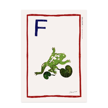 'F' For Frog Alphabet Limited Edition Print, 2 of 5