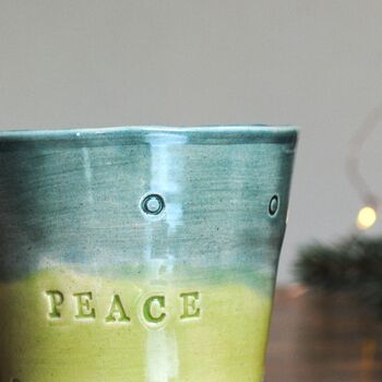 Christmas Small Tumbler Mug Joy Love Peace, 2 of 6