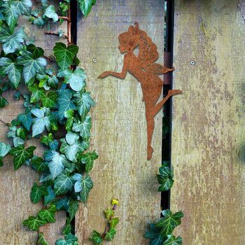 Metal Fairy Garden Fence Decor: Whimsical Rusted Art, 10 of 10