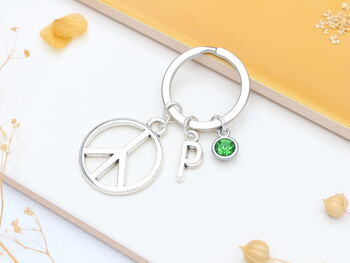 Personalised Peace Sign Keyring, 4 of 9