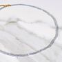 Labradorite Skinny Gemstone Beaded Necklace, thumbnail 3 of 7