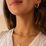 Dainty 18 K Gold Plated Disc Coin Choker Necklace, thumbnail 1 of 8