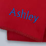 Personalised Fleece Blanket, Red, thumbnail 2 of 5