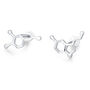 Sterling Silver Serotonin And Dopamine 16 G Flat Back Labret Earrings, thumbnail 5 of 12
