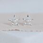 Sterling Silver And Pearl Starfish Stud Earrings, thumbnail 3 of 10