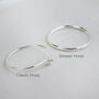 Sterling Silver Textured Tilted Heart Charm Hoops, thumbnail 2 of 9
