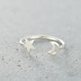 Personalised Moon And Star Open Ring, thumbnail 6 of 10