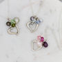 Silver Heart Necklace In Many Colours, thumbnail 1 of 12