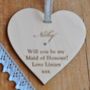 Will You Be My Bridesmaid? Wooden Heart, thumbnail 4 of 6