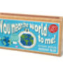 You Mean The World To Me! Mini Matchbox Cross Stitch Kit, thumbnail 3 of 6