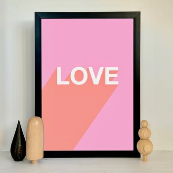 Love Typography Print, 2 of 3