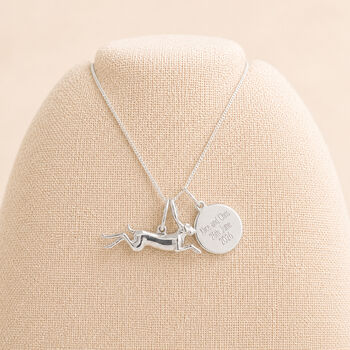 Personalised Sterling Silver Leaping Hare Necklace, 4 of 11