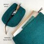 Fair Trade Eco Zip Felt Document Pouch Laptop Sleeve, thumbnail 7 of 12
