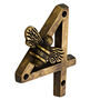 Solid Brass Bee Numbers In Antique Finish Four Inch, thumbnail 5 of 9