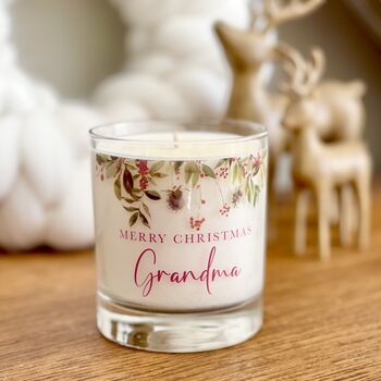 Merry Christmas Personalised Soy Candle Gift, 3 of 3