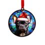 French Bulldog In Santa Hat Suncatcher Decoration, thumbnail 5 of 6