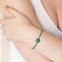 Green Crystal And Stone Beaded Bracelet, thumbnail 3 of 6