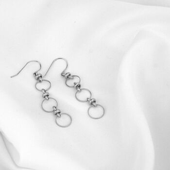 Drop Circle Links Earrings, 7 of 10